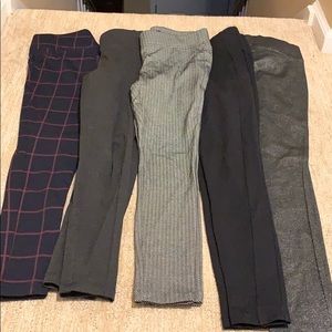 Loft leggings- plaid navy